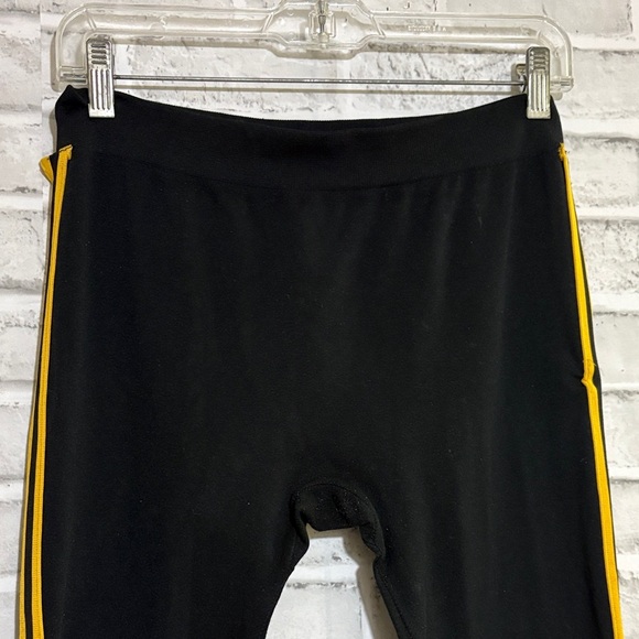 Streetwear Society Black Leggings with Yellow Stripes, large - Picture 5 of 7